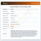 Cleveland 076028-2 Pressure Gauge 2, 30PSI