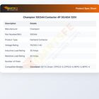Champion 100344 Contactor 4P 30/40A 120V