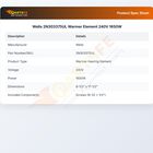 Wells 2N303375UL Warmer Element 240V 1650W
