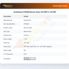 Southbend 1176006 Burner Valve 1/8"MPT X 1/8"MP