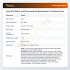 Dean 807-3680 High Limit Thermostat Manual Reset 450&deg;F