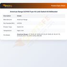 American Range A37414 Fryer Hi-Limit Switch Kit W/Bracket