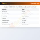 Blodgett 91-6852 Water Filter SR-X Steamer System W/ Black Head