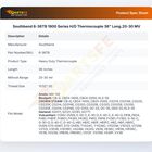 Southbend 6-36TB Gas Broiler Thermocouple Heavy Duty 36" Long 20-30mV 1900 Series