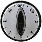 Nemco 92099 Flat Down Chrome Face Knob 2" DIA, OFF-LO-2-6-HI, Mount .187", Fixed Overlay