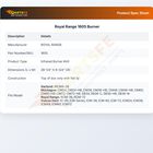 Royal Range 1605 Burner