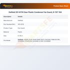 Delfield 351-6178 Clear Plastic Condenser Fan Guard, 6-7/8" DIA