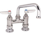 T&S Brass 0228 4" Deck Faucet , 6"Spt,Leadfree