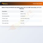 Bakers Pride AS-M1557A Gas Safety Valve TS11, 1/2" MPT Gas In/Out, 1/4" CCT Pilot Out