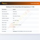 T&S Brass B-1110-LN Deck Mount W/ Swing Nozzle, 4" CTRS