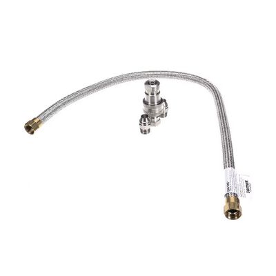 Dormont W75B2Q48 High PSI Water Connector W/2-Way Quick Disconnect Uncoated 3/4" x 48"