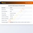 Cleveland 3518 Contactor 4P 30/40A 120V