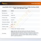 Lang 30402-25 36" CAP KX-Thermostat, W/ 187" D-STEM, Flat Down, BULB 3/16" X 12", 100-450 F TEMP
