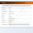 APW 445596000 1PH Warmer Element W/ Screw Terminals, 10-32 X 1/4"