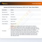 Garland 1473700 NAT/LP Pilot Burner, 3/16" & 1/4" Tube, Flame Pattern