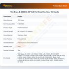 T&S Brass B-0068HL 68" S/S Pre Rinse Flex Hose W/ Handle