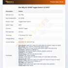 Star Mfg 2E-30169 Toggle Switch 1/2 DPST