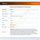 T&S Brass 050A Wall Mount Pre Rinse Faucet