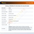 T&S Brass 0068HML 68" S/S Pre Rinse Flex Hose W/ Handle