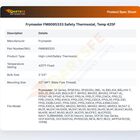 Frymaster FM8065333 Safety Thermostat, Temp 425F
