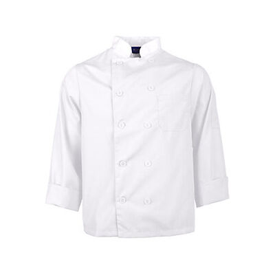 Allpoints 2577WHTM Kng M Lw Chef Coat White Long Sleeve