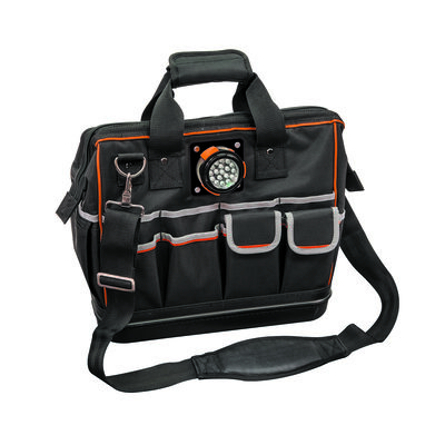 Klein Tools 55431 Lighted Tool Bag 15", 31 Pockets