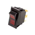Vulcan Hart 00-715112 DPDT Red Lights Black Rocker Switch, On/off/on,  7/8" X 1-1/2"