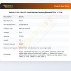 Hatco 02.08.116D.00 Food Warmer Heating Element 1725W 120V