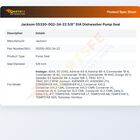 Jackson 05330-002-34-22 Dishmachine Pump Seal 5/8" DIA