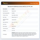 Marshall Air 502188 Gas Control, NAT/LP, 1/2" FPT, 24V