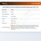 Groen 125907 Oven Door Gasket Silicone Rubber Red/Orange 14-5/8" X 18"