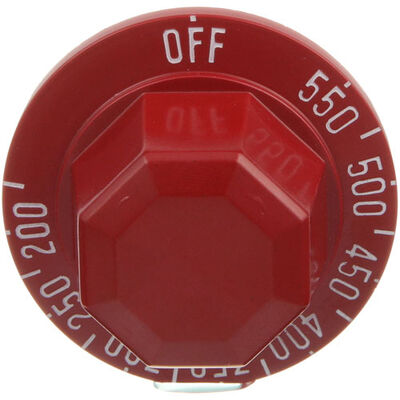 Vulcan Hart 00-498086-00007 Thermostat Dial Red 200&deg;F-550&deg;F