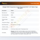 Blodgett 16130 Temperature Control Thermostat W/1/4" X 13" Bulb, K Type 100-200&deg;F