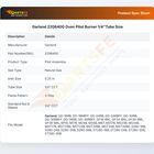 Garland 2206400 Oven Pilot Burner 1/4"Tube Size