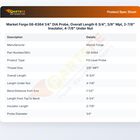 Market Forge 08-6364  1/4" DIA Probe, Overall Length 6 3/4", 3/8" Mpt, 2-7/8" Insulator, 4-7/8" Under Nut