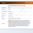 Dean 810-0687 IR Burner 15-1/4 X 8-1/2  Steel