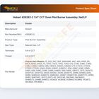 Hobart 426262-2 1/4" CCT Oven Pilot Burner Assembly, Nat/LP