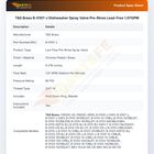 T&S Brass B-0107-J Dishwasher Spray Valve Pre-Rinse Lead-Free 1.07GPM
