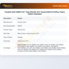 Franklin Chef 149611 Pilot Kit 1/4"& 3/4" Orifice Flame Pattern NAT/LP