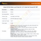 Hobart 817233 Water Level Probe W/ 1-1/2" Under Nut Thread,3/8" MPT