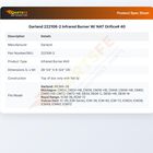 Garland 222106-2 Infrared Burner W/ NAT Orifice# 40