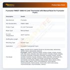 Frymaster FM807-3680 Hi-Limit Thermostat with Manual Reset for Frymaster Fryers