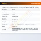 Hobart 712379 Infrared Burner Kit with Ceramic Top and Flat LIP, 27" x 5-1/4"