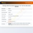 Montague 1299-8 Push Button Switch Mom On/Off 2 X 1/4" Tab Terminal 25A 125/250V