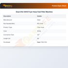 Dean 812-0414 Fryer Hose Fast Filter Machine