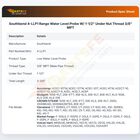 Southbend 4-LLP1 Range Water Level Probe W/ 1-1/2" Under Nut Thread 3/8" MPT