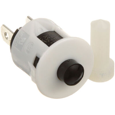 Glenco 2ELS0243-007 White Push Button Switch with Actuator, 3/4" Hole