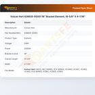 Vulcan Hart 426635-00001 18" Bracket Element, 19-5/8" X 4-7/16"