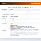 Dean 810-0162 36" Coaxial Thermopile 250-750 MV