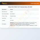 Hobart 00-271002-1 Dishwasher Solenoid Valve 3/4" 110-120V